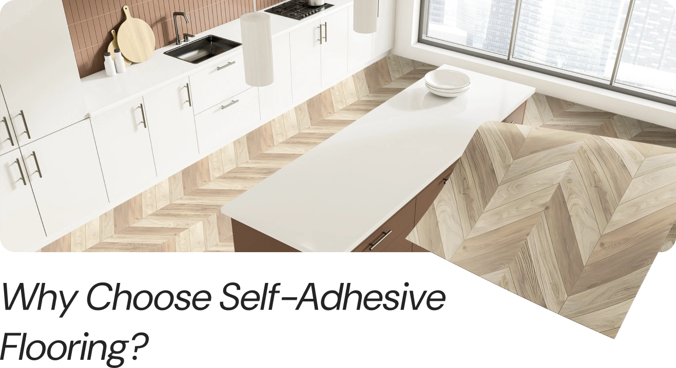Kitchen with Self Adhesive Flooring